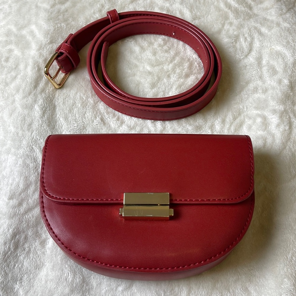 Crimson Red Pouch / Satchel Bag